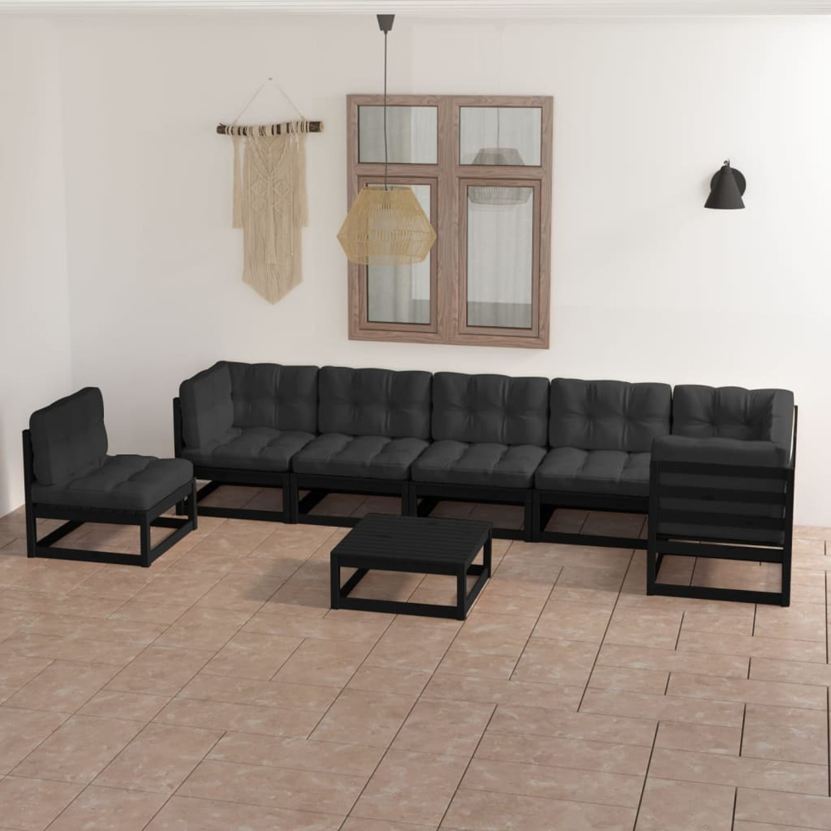 Schwarz Stuhlset, Gartentisch- und VIDAXL 3076653