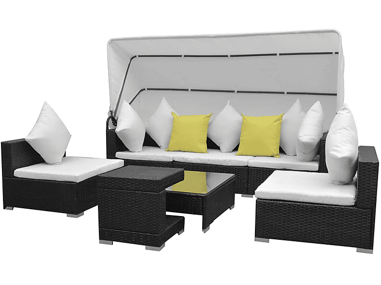 VIDAXL 42750 Gartentisch- und Stuhlset, Schwarz | Gartenmöbel Sets