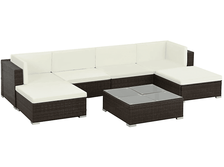 VIDAXL 44597 Gartentisch- Braun und Stuhlset