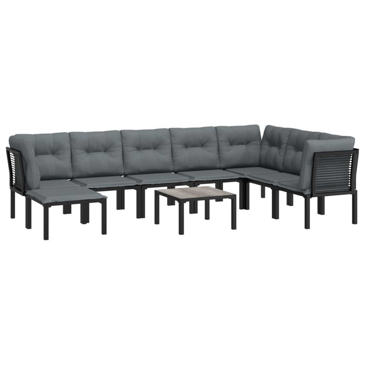 VIDAXL 3187767 Gartentisch- und Stuhlset, Schwarz