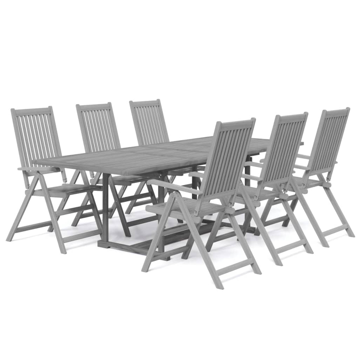 3079651 Stuhlset, VIDAXL Gartentisch- und Grau