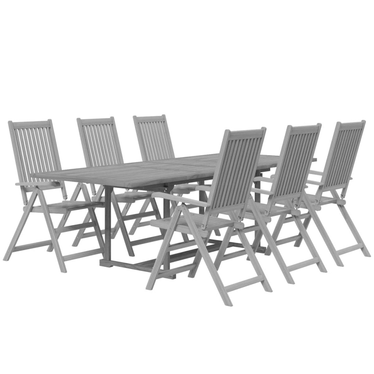 3079651 Stuhlset, VIDAXL Gartentisch- und Grau