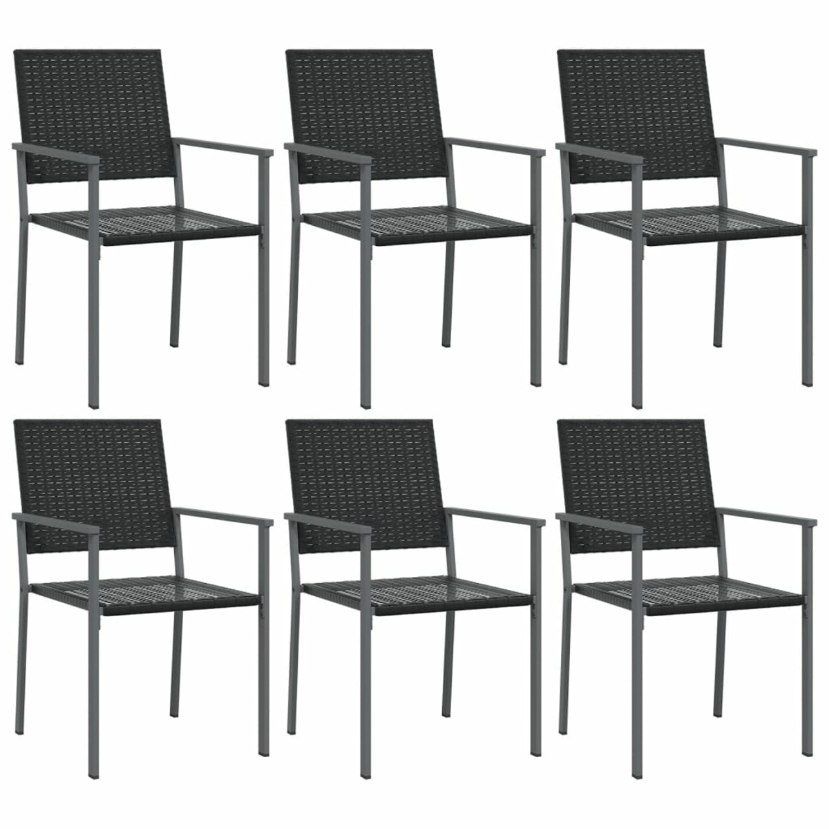 Schwarz Gartentisch- Stuhlset, und VIDAXL 3187024