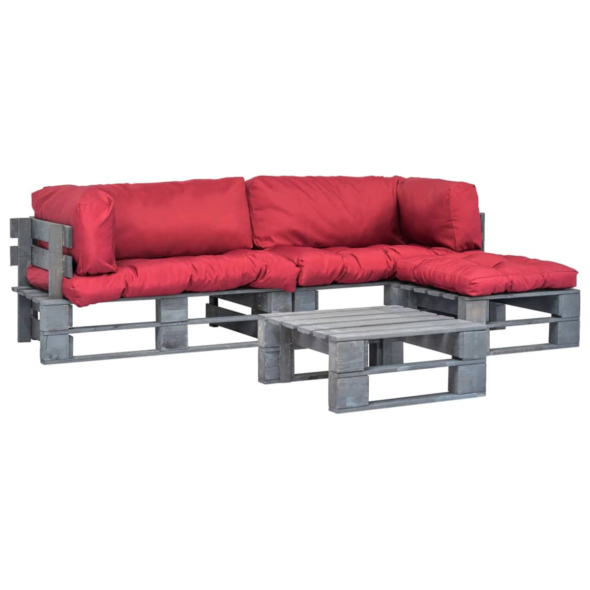 275313 VIDAXL Stuhlset, Gartentisch- und Rot