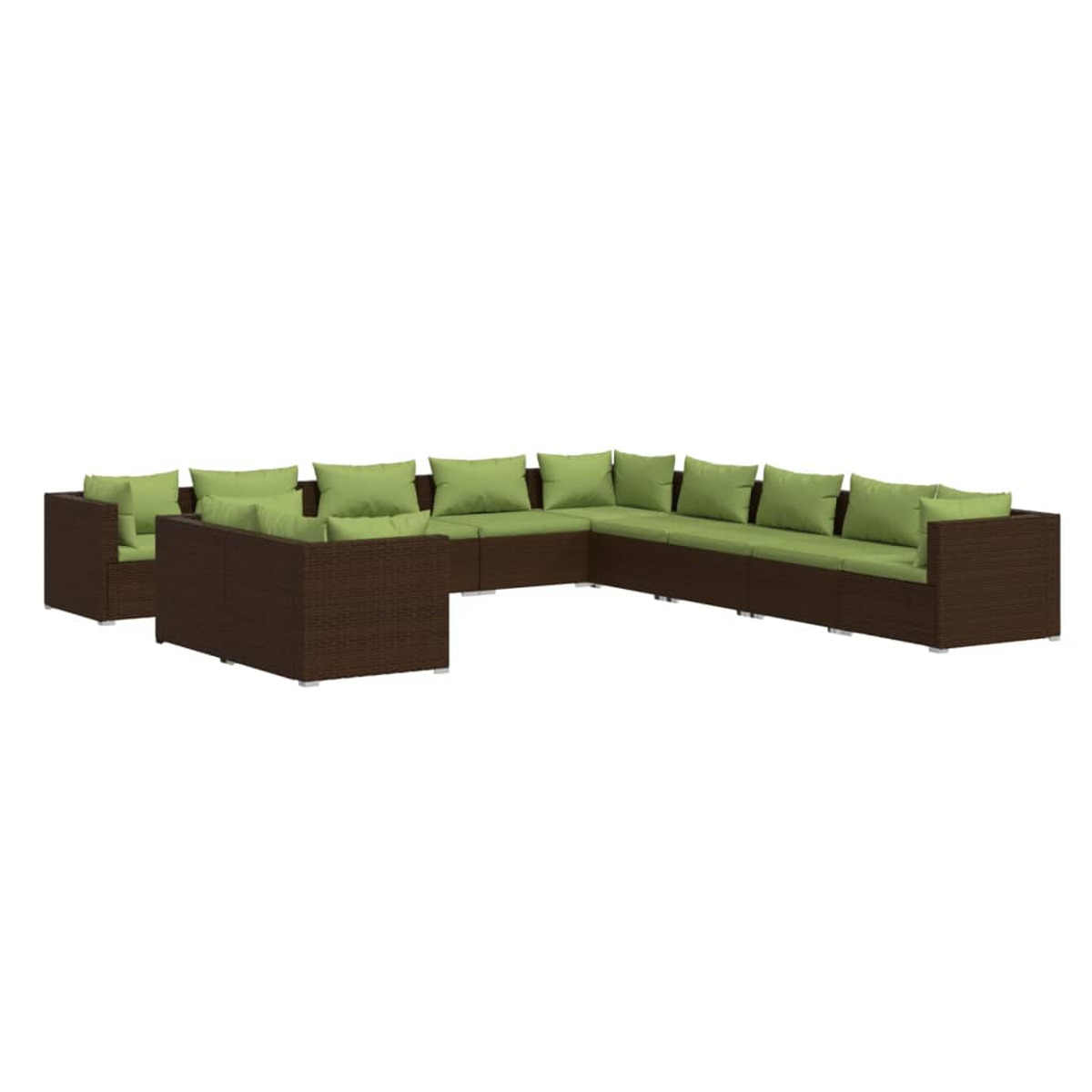 Braun Gartentisch- Stuhlset, VIDAXL 3102532 und