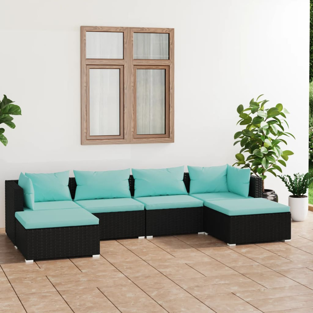 VIDAXL 3101801 Stuhlset, Gartentisch- Schwarz und