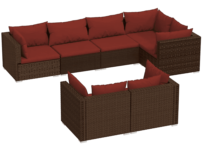 VIDAXL Gartentisch- und Braun Stuhlset, 3102475