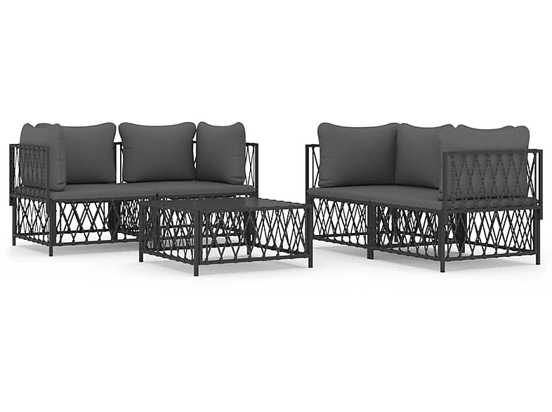 Grau Gartentisch- Stuhlset, 3186825 und VIDAXL