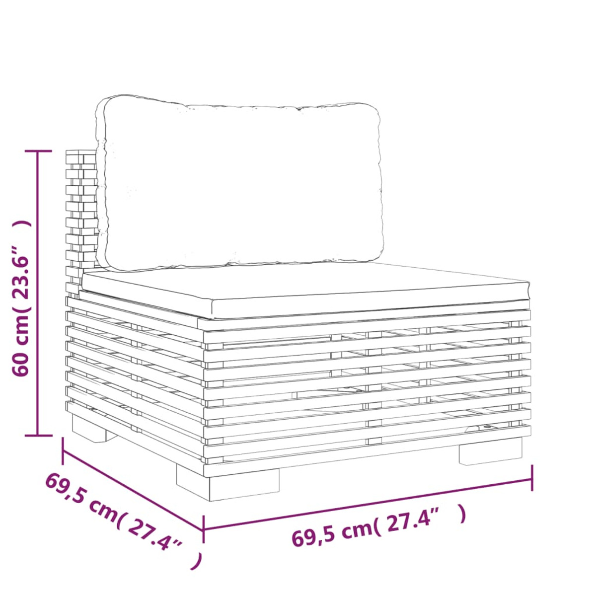 Stuhlset, VIDAXL Gartentisch- 3100868 Grau und