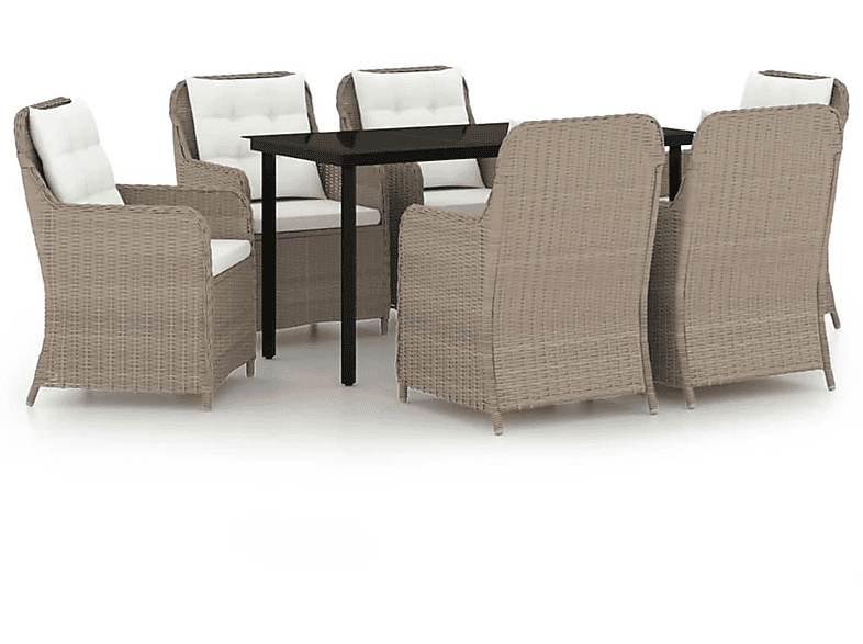 Gartentisch- Stuhlset, VIDAXL und 3099556 Schwarz