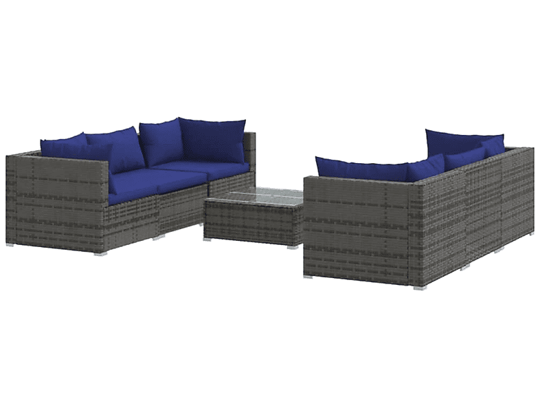 Grau Gartentisch- Stuhlset, und 3101502 VIDAXL