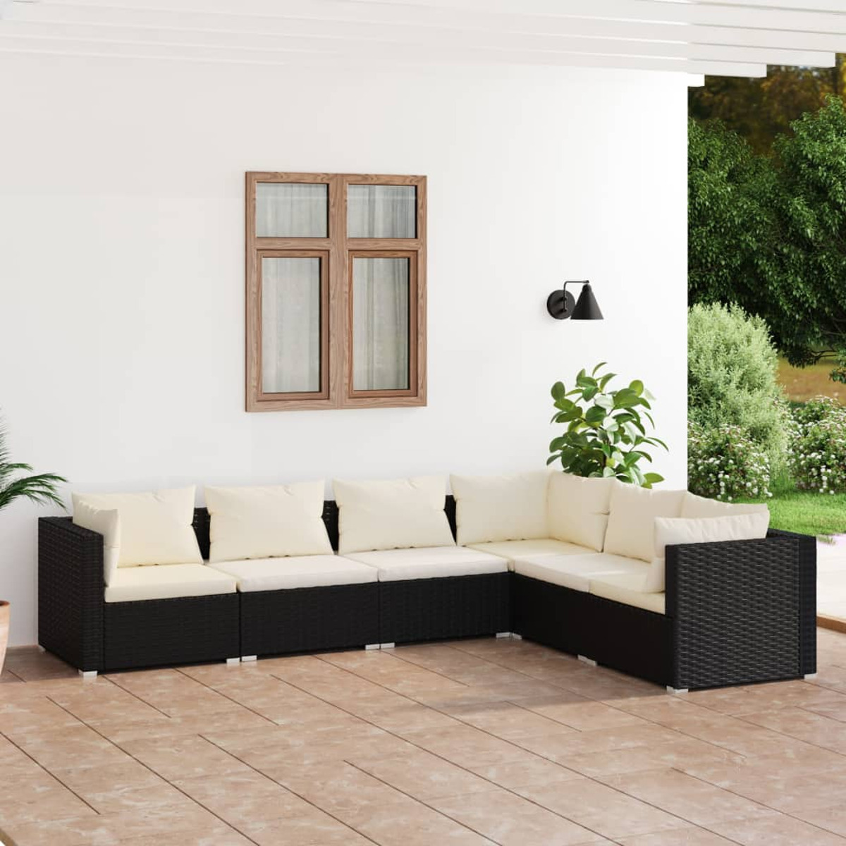Schwarz Stuhlset, und Gartentisch- VIDAXL 3101711