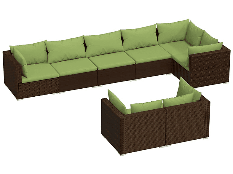 VIDAXL 3102484 Gartentisch- und Stuhlset, Braun