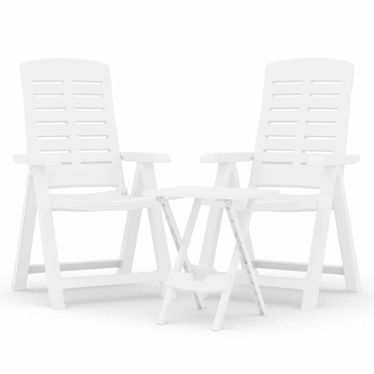 Weiß VIDAXL und Gartentisch- Stuhlset, 3120463