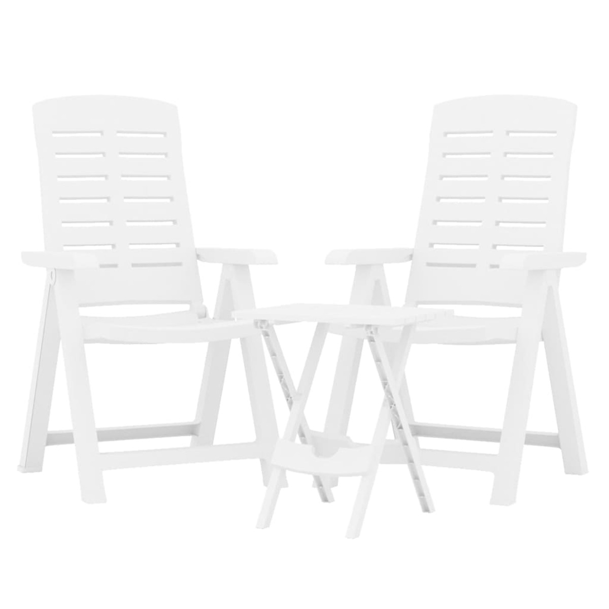 und Weiß Gartentisch- Stuhlset, VIDAXL 3120463
