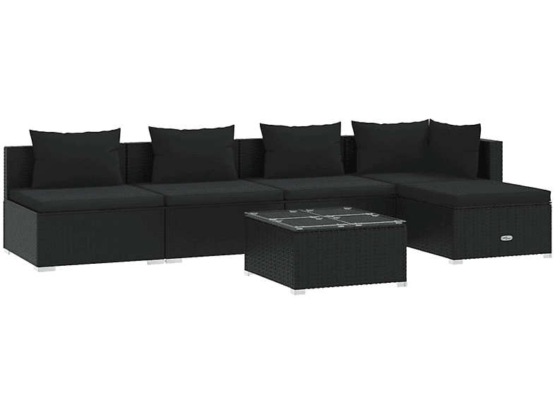 Gartentisch- 3101632 Schwarz und Stuhlset, VIDAXL