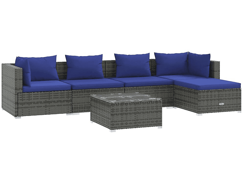 Gartentisch- 3101670 Stuhlset, VIDAXL und Grau