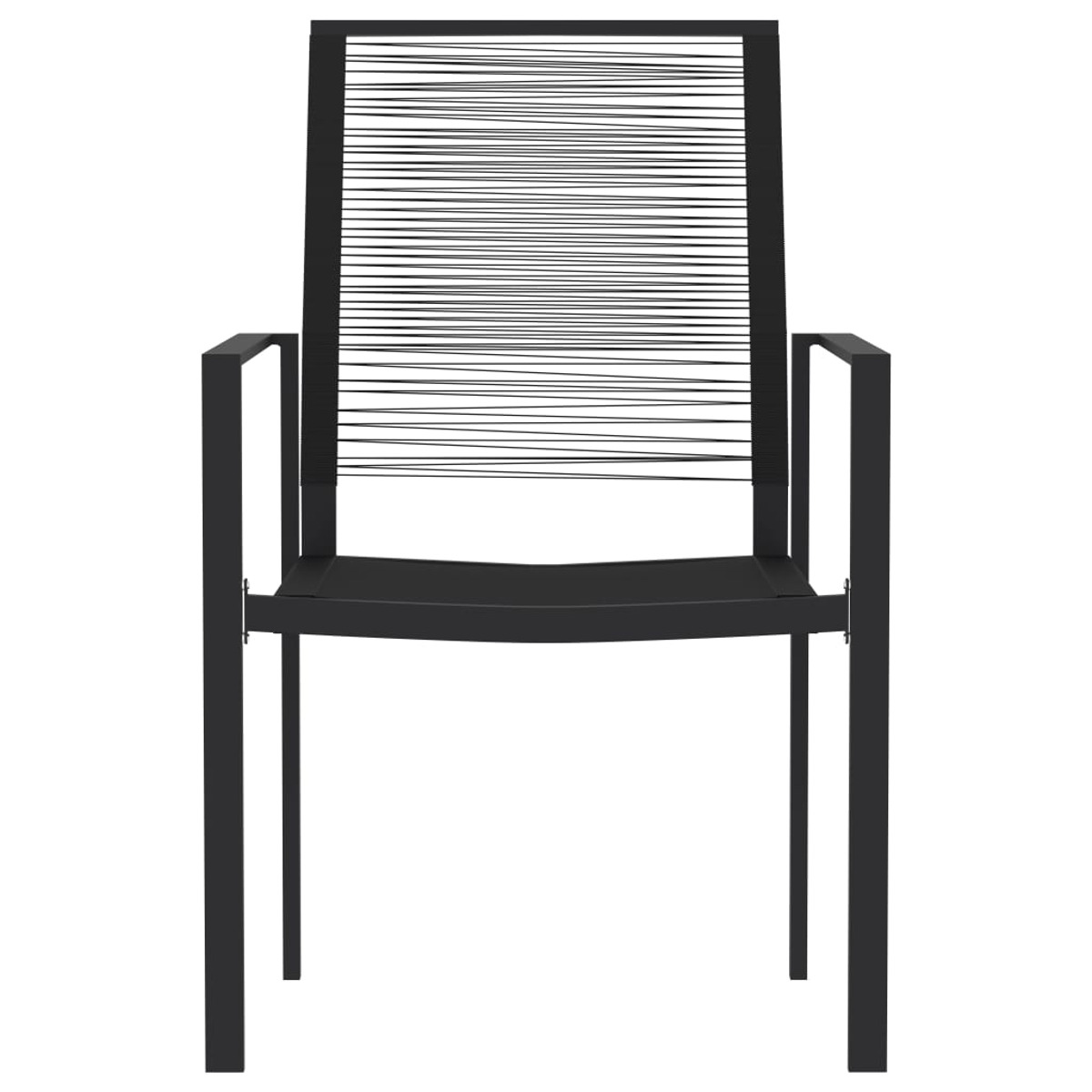 und Gartentisch- Schwarz Stuhlset, VIDAXL 3099201
