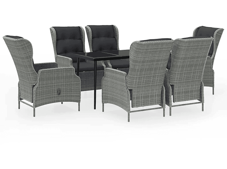 VIDAXL 3099664 Gartentisch- und Stuhlset, Schwarz