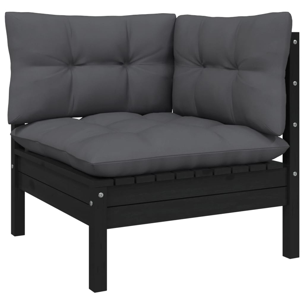 VIDAXL 806674 Gartensofa, Schwarz