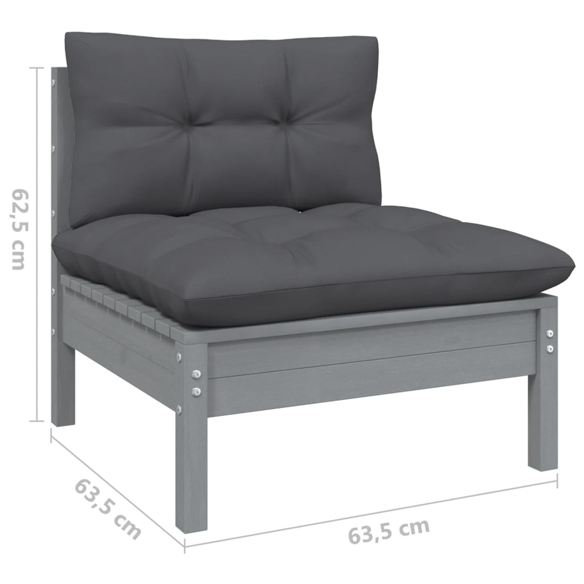 VIDAXL 3097177 Stuhlset, Gartentisch- und Grau