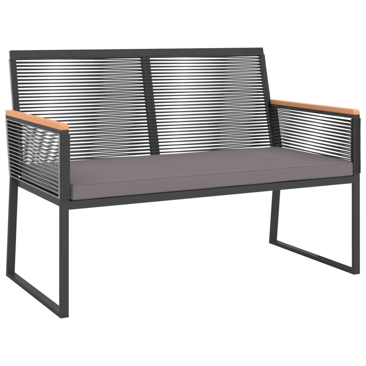 Gartentisch- Schwarz Stuhlset, 360092 VIDAXL und
