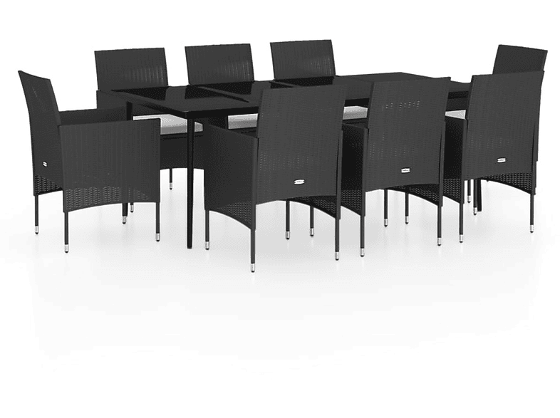 VIDAXL und Stuhlset, Gartentisch- 3099310 Schwarz