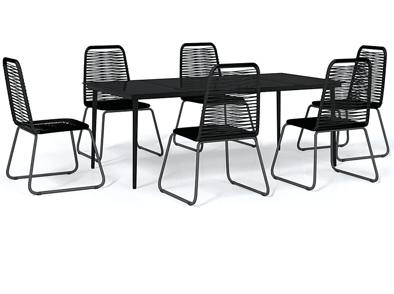 Gartentisch- Stuhlset, VIDAXL und Schwarz 3099099