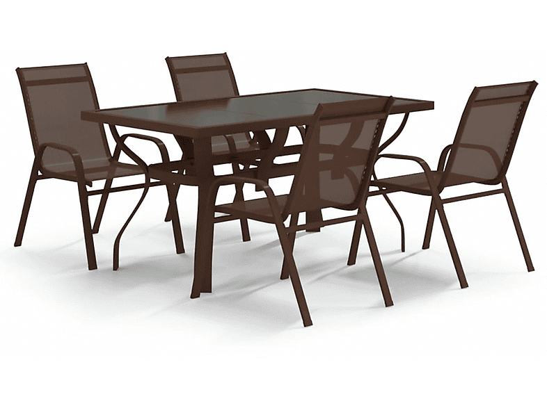 Braun und Gartentisch- Stuhlset, 3095983 VIDAXL