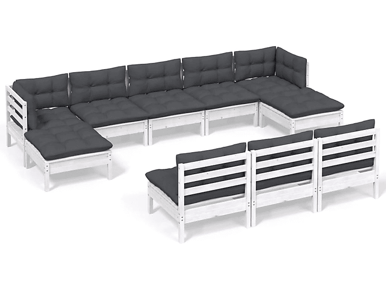 VIDAXL 3097116 Gartentisch- Stuhlset, und Weiß