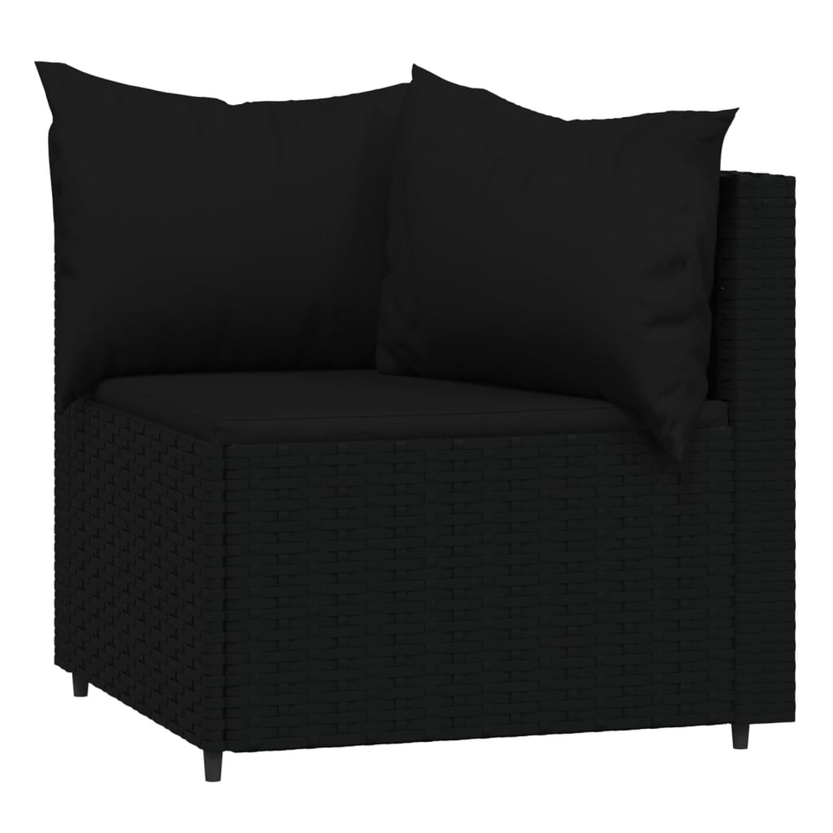 319791 Gartensofa, VIDAXL Schwarz