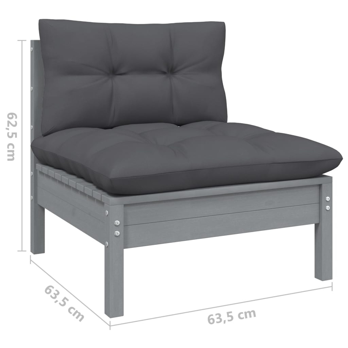 VIDAXL 3097333 Gartentisch- Stuhlset, und Grau