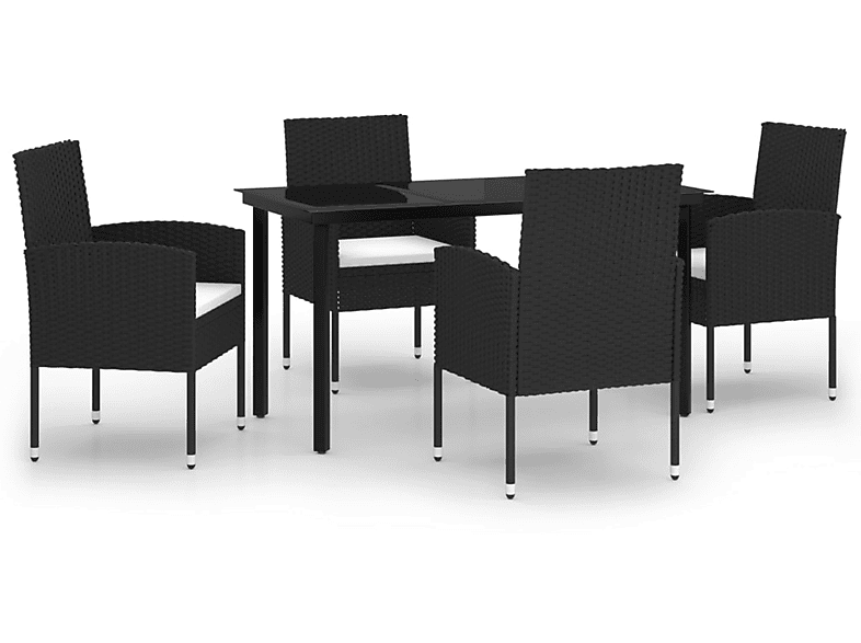 Schwarz Stuhlset, VIDAXL und 3099603 Gartentisch-