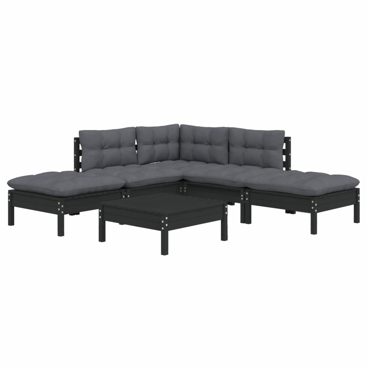 VIDAXL Stuhlset, Gartentisch- 3096320 Schwarz und