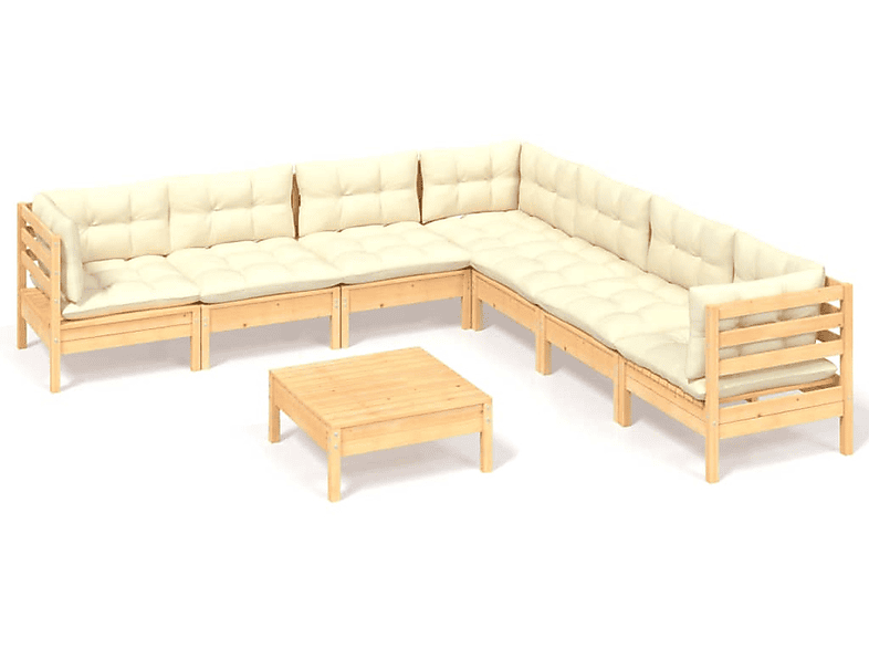 Gartentisch- 3096797 Stuhlset, VIDAXL Creme und