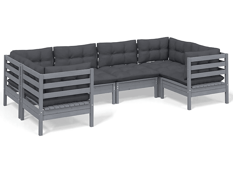 VIDAXL 3097297 Gartentisch- und Grau Stuhlset