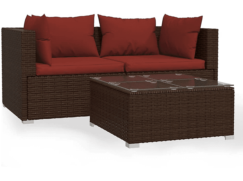 VIDAXL 317543 Stuhlset, Gartentisch- Braun und