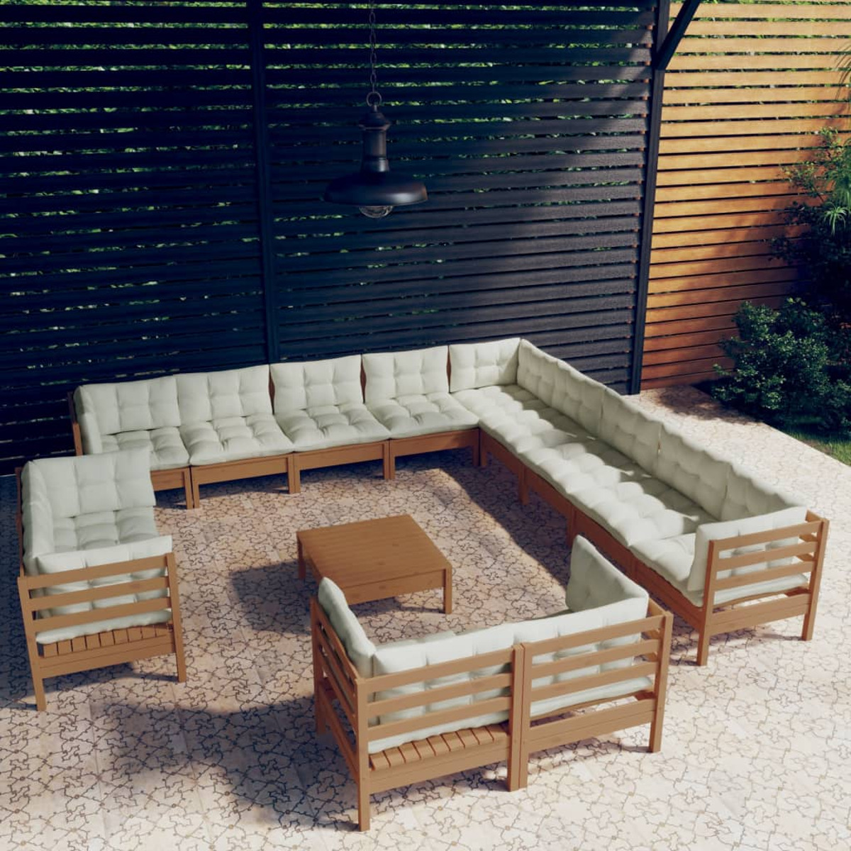 VIDAXL 3096968 Gartentisch- Braun und Stuhlset