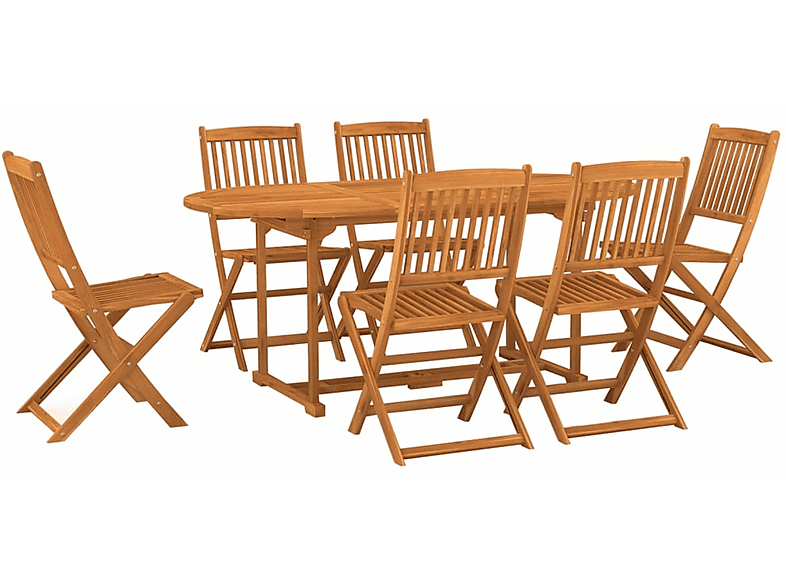 Gartentisch- VIDAXL 3086972 Stuhlset, Braun und