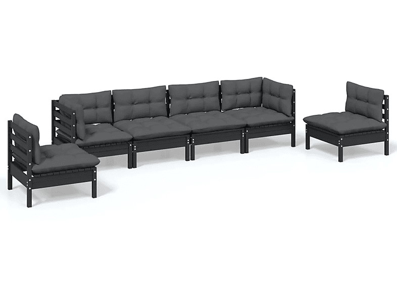 VIDAXL 3096200 Gartentisch- und Stuhlset, Schwarz