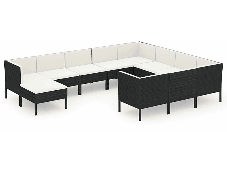 VIDAXL 3094508 Schwarz und Stuhlset, Gartentisch