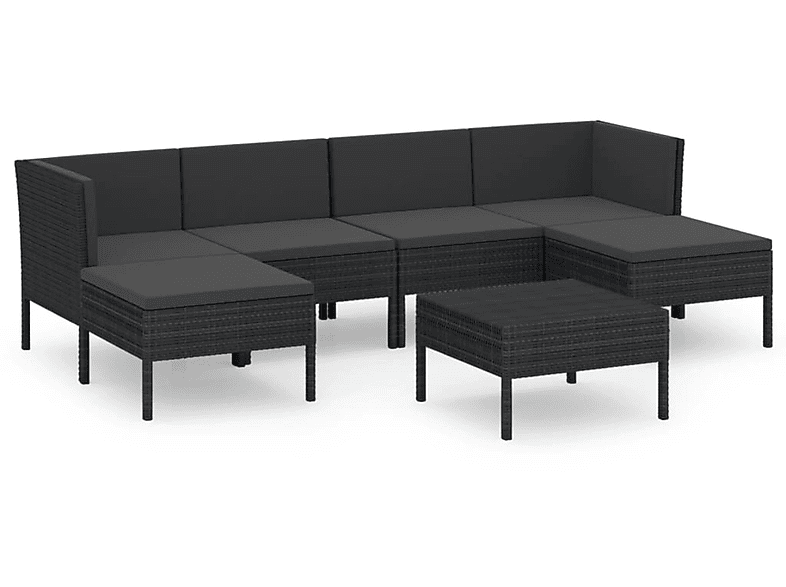 Stuhlset, Schwarz 3094537 VIDAXL und Gartentisch-