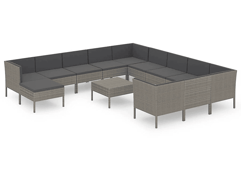 VIDAXL 3094530 Gartentisch- und Stuhlset, Grau | Gartenmöbel Sets