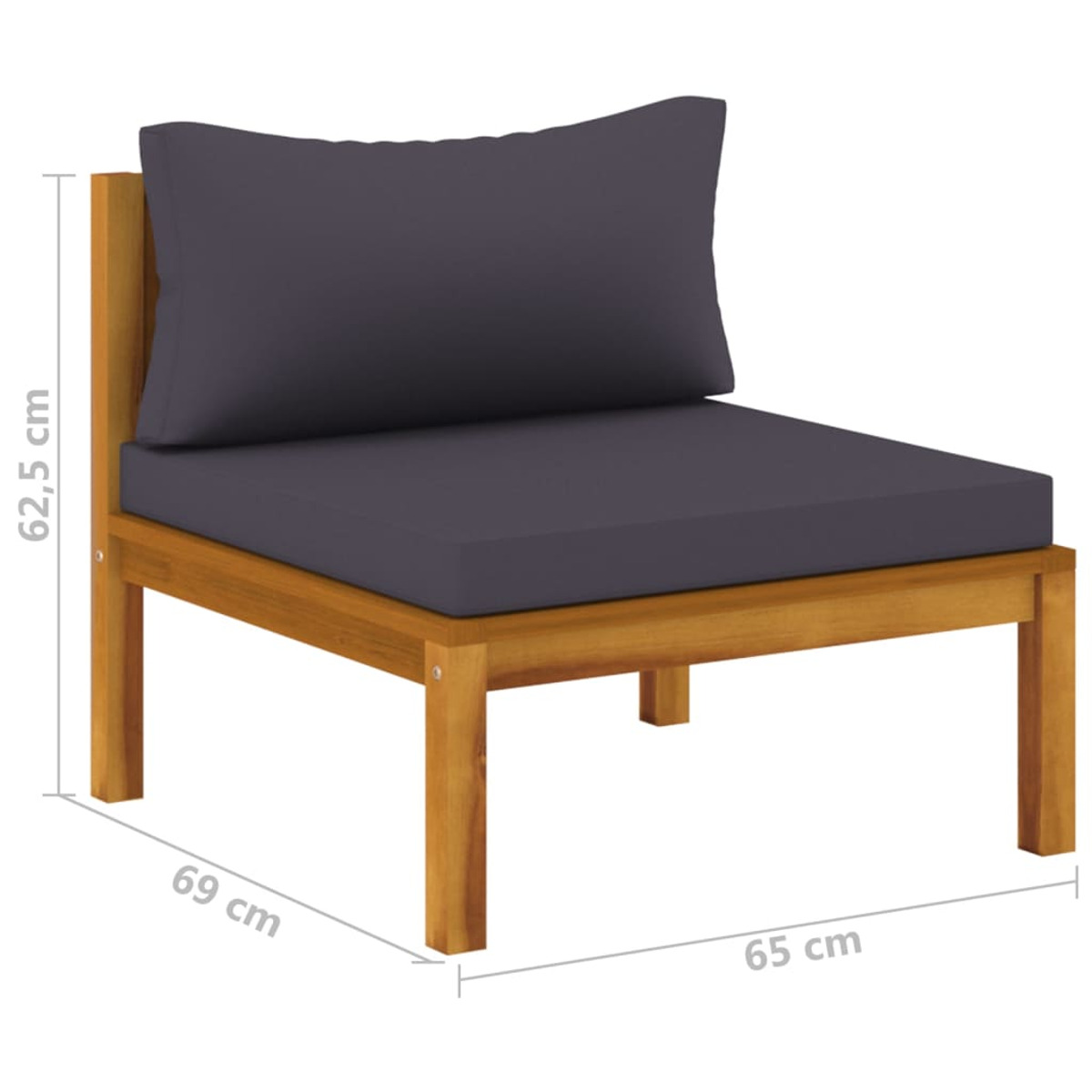 Gartentisch- Stuhlset, und Grau 3086916 VIDAXL