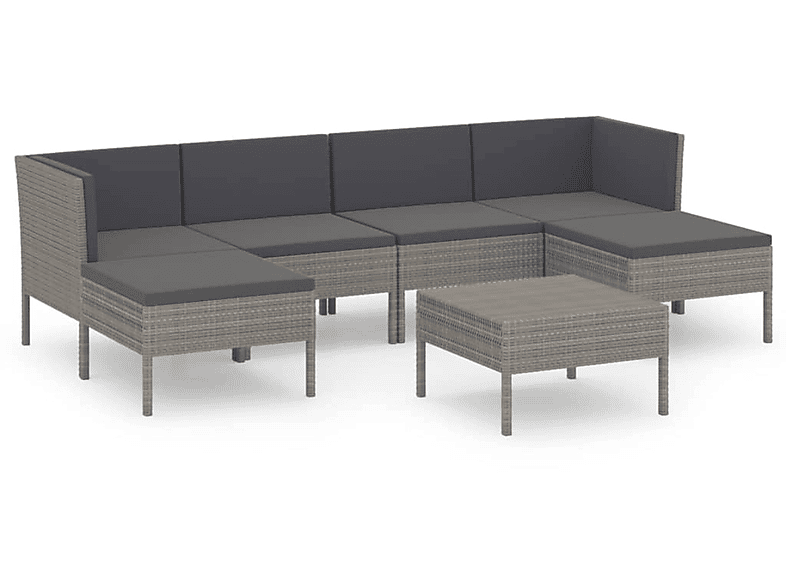 VIDAXL 3094538 Gartentisch- und Stuhlset, Grau