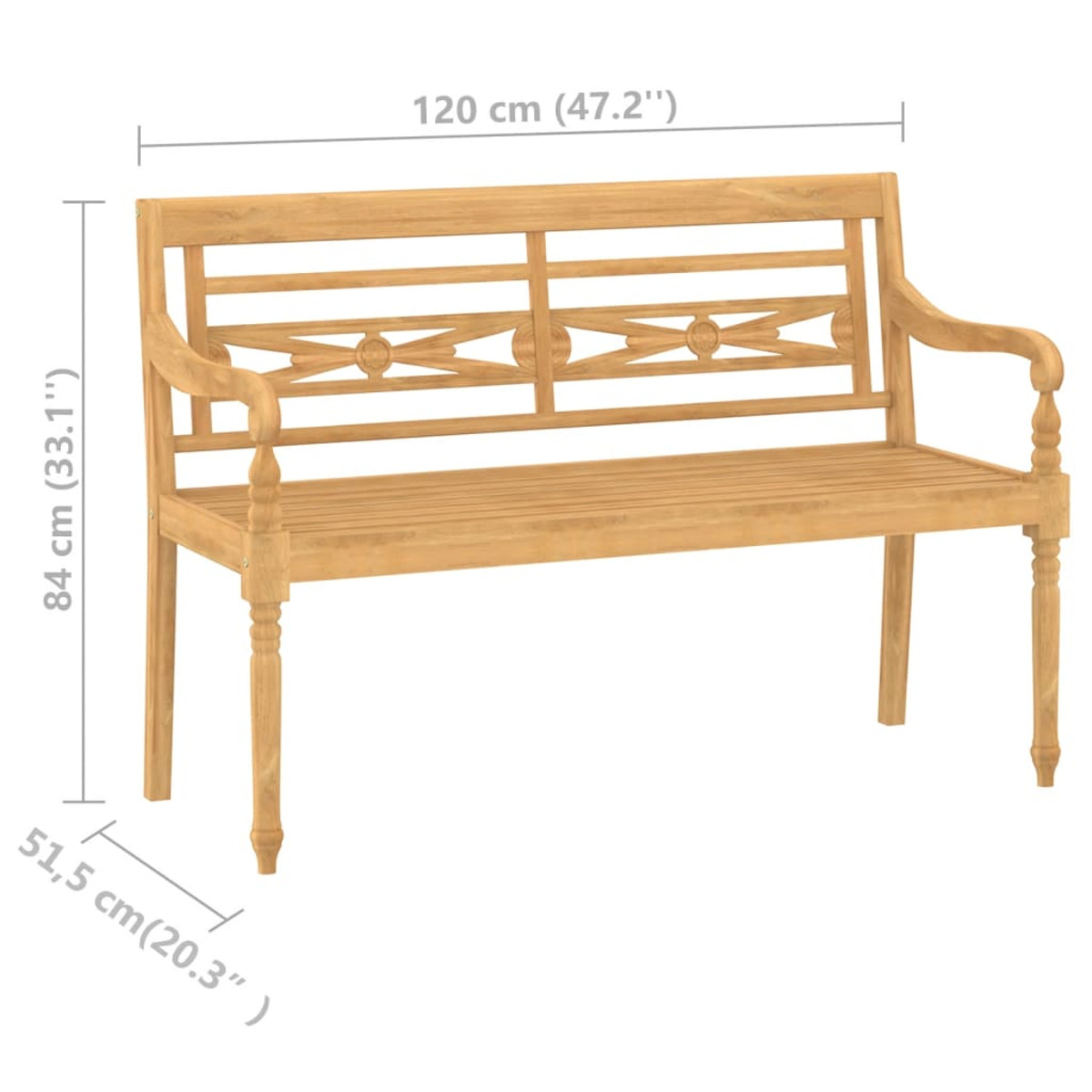 VIDAXL und Gartentisch- 3087051 Stuhlset, Braun