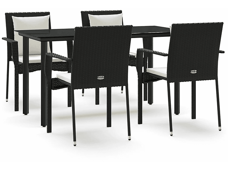 Stuhlset, 3185109 Schwarz VIDAXL Gartentisch- und