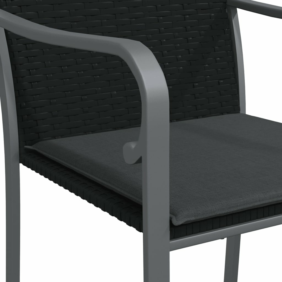 Schwarz Stuhlset, 3186952 und VIDAXL Gartentisch-