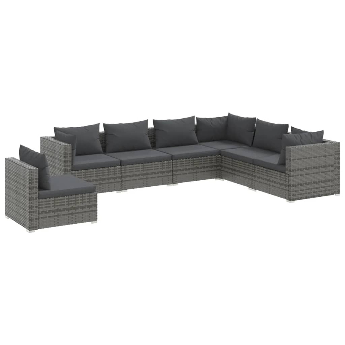 VIDAXL 3102357 Gartentisch- Grau und Stuhlset