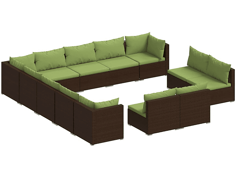 3102860 Braun Gartentisch- Stuhlset, VIDAXL und